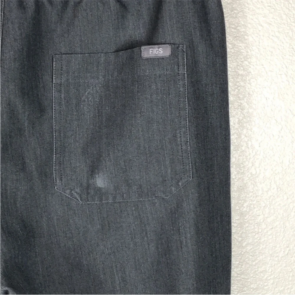 Figs Scrub Pants Gray Technical Collection Cargo Green Drawstring Men’s Size M